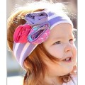 Purple Stripe Floral Emily Headband RuffleButts